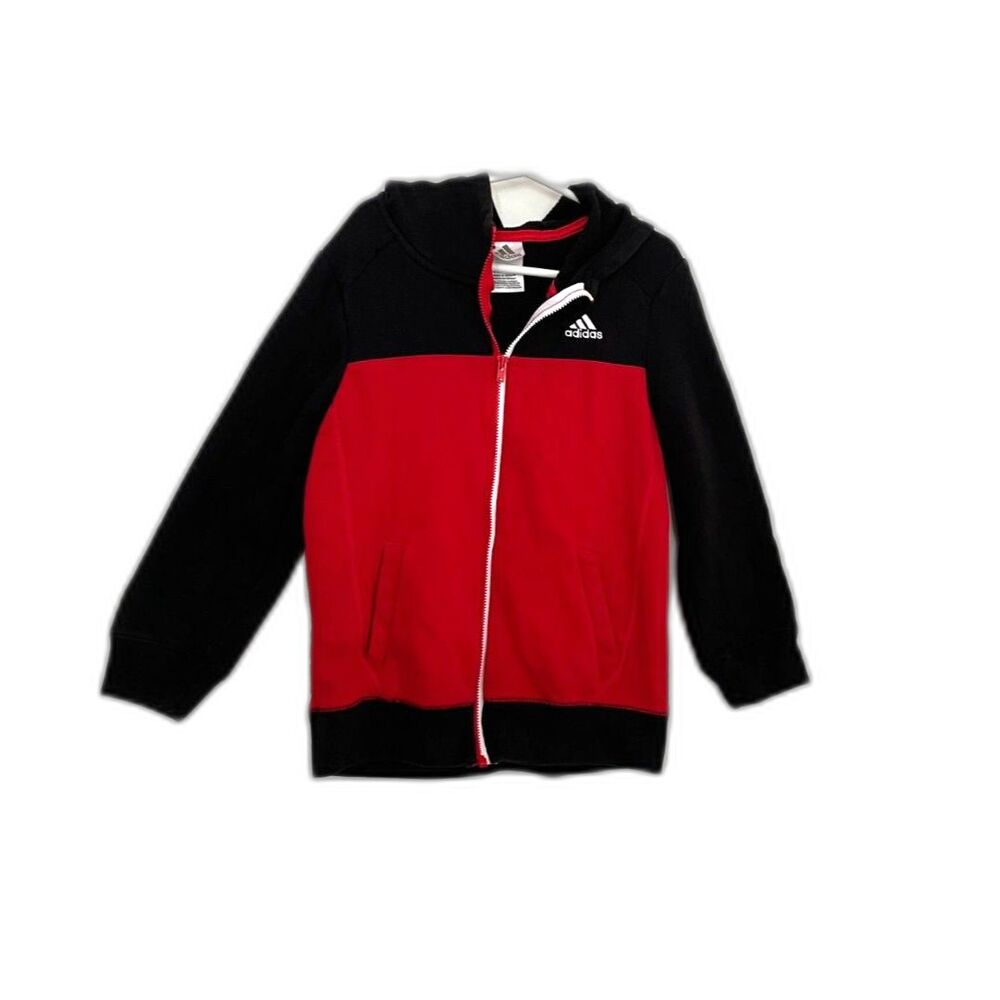 Boy's Adidas Fleece-lined Hoodie Jacket SZ 7